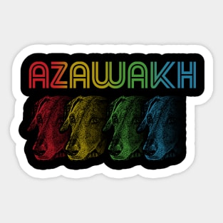Cool Retro Groovy Azawakh Dog Sticker